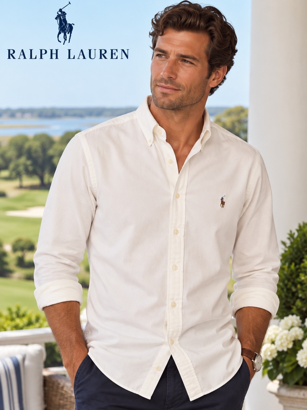 NWT Ralph Lauren Classic Fit White Oxford Button-Down Shirt 2XB